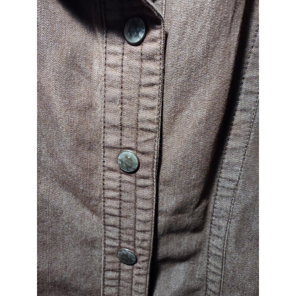 LAL Live A Little BROWN Button Up Denim Jacket H29‎ - Picture 7 of 7